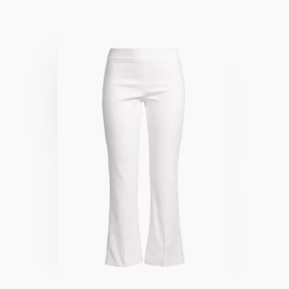 Avenue Montaigne Leo Flare Crop Pants White Stretchy Chic Coastal City Size 12 - Picture 5 of 13